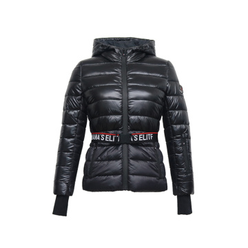 Ladies winter jacket with elastic belt