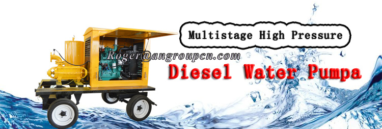 Water filling diesel engine driven multistage centrifugal water pump