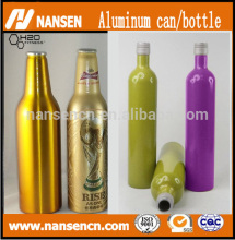 Decorative aluminum bottles for alcohol