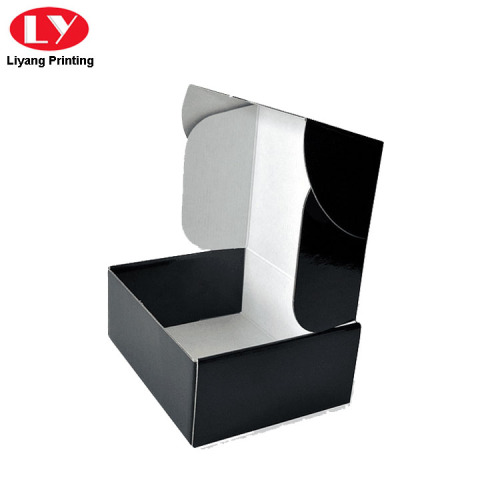 Black Corrugated Shipping Box for Shoes