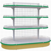 double sided supermarket shoes display rack
