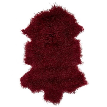 Curly Tibetan Lamb Fur Rug Natural Mongolian Fur Hide Rug