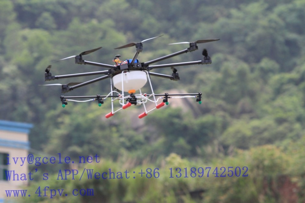 8 rotors Octocopter drones Octocopter agricultural Drones 10KG UAV for farm forest