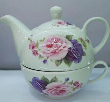 Porcelain Coffee Pot with Cup Set China Factory