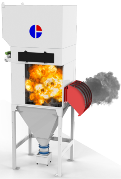 Flameless explosion-proof device dust