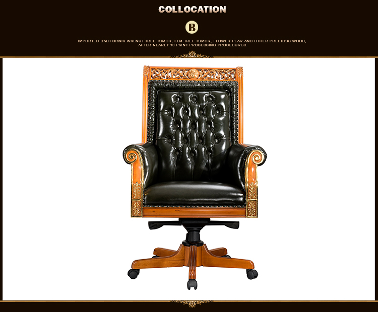 Haosen Rafflo K262 Low back luxury leather boss office chair