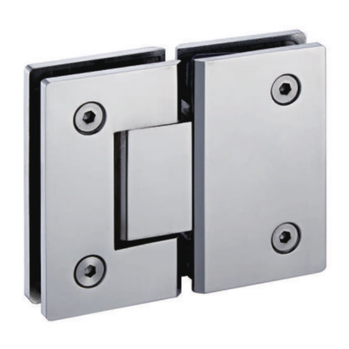 Square rounded 180 degree glass shower hinge