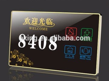 High quality electronic led hotel door number plates