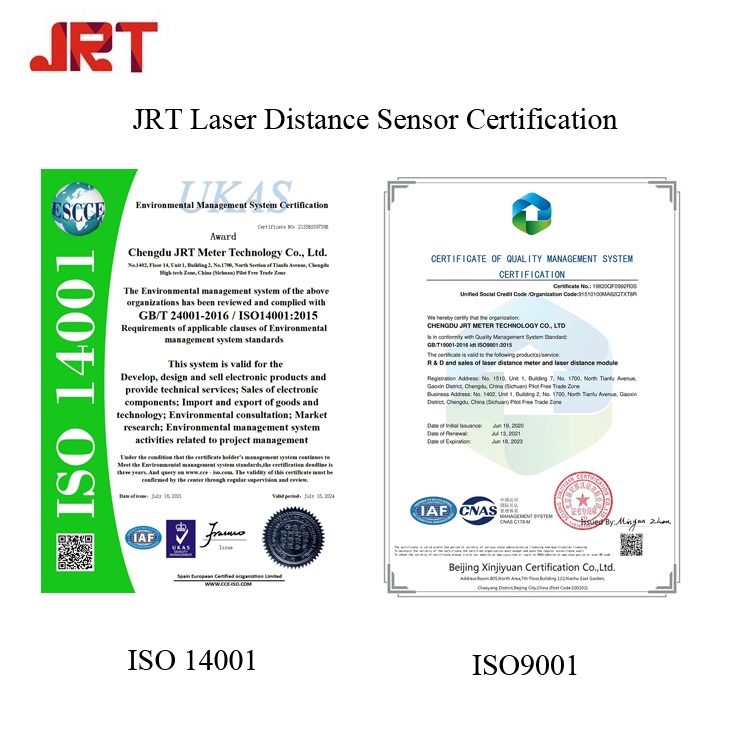 328ft High Precision Laser Distance Sensor 100m Iso 14001 Certificate Jpg