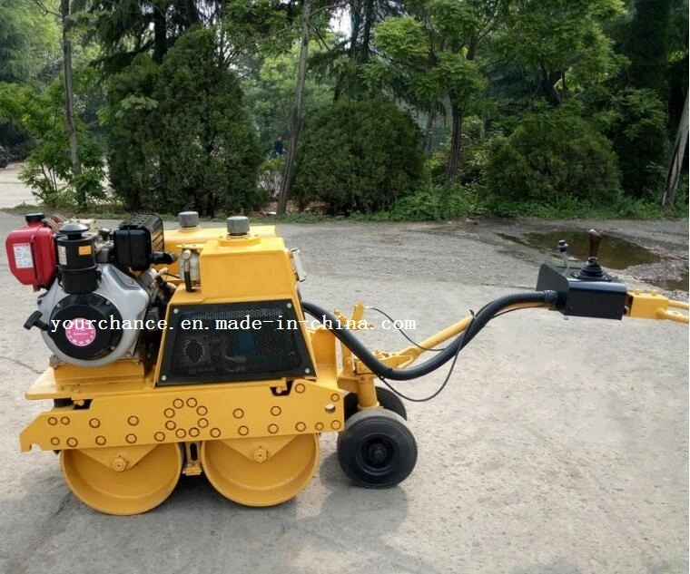 Made in China Ltc08h 0.8 Ton Walking Behind Double Drums Hydraulic Vibratory Mini Road Roller Compactor Hot Sale in Argentina