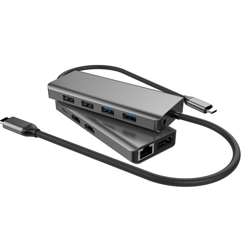 Dual HDMI USB C Docking Station 10 Ports