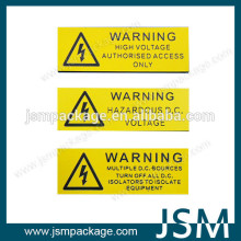 Custom outdoor warning label ABS material