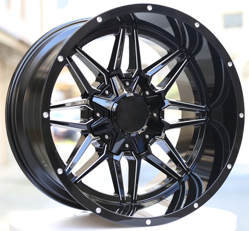 20-Inch Gloss Black Machined Window Wheels