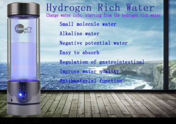 Christmas grift hydrogen rich water double wall glass cup with health magnetic cup