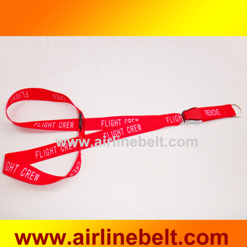 Top classice airline airplane aircraft seatbelt buckle nylon lanyard