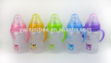 wide neck feeding bottle for baby PP material BPA free nursing bottle arc shape