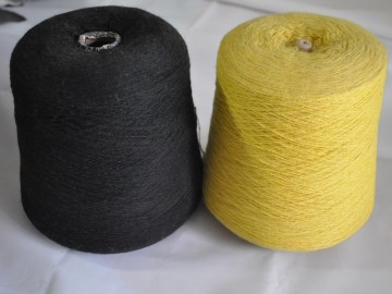 colorful acrylic polyester blended soft feather yarn