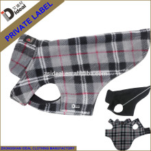 Checker polar fleece reversible dog winter jacket
