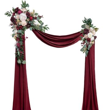Arch Silk Flowers Three-Piece Set for Wedding Drapes and Swags