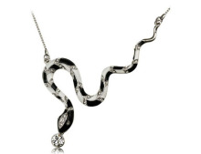 Snake Pendant Necklace Diamond in Mouth Necklace
