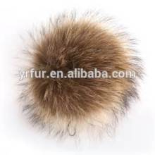 Genuine quality real raccoon fur accessory/ raccoon fur pompoms