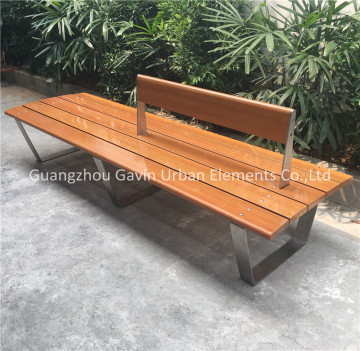 Stainless steel garden bench wood bench seat