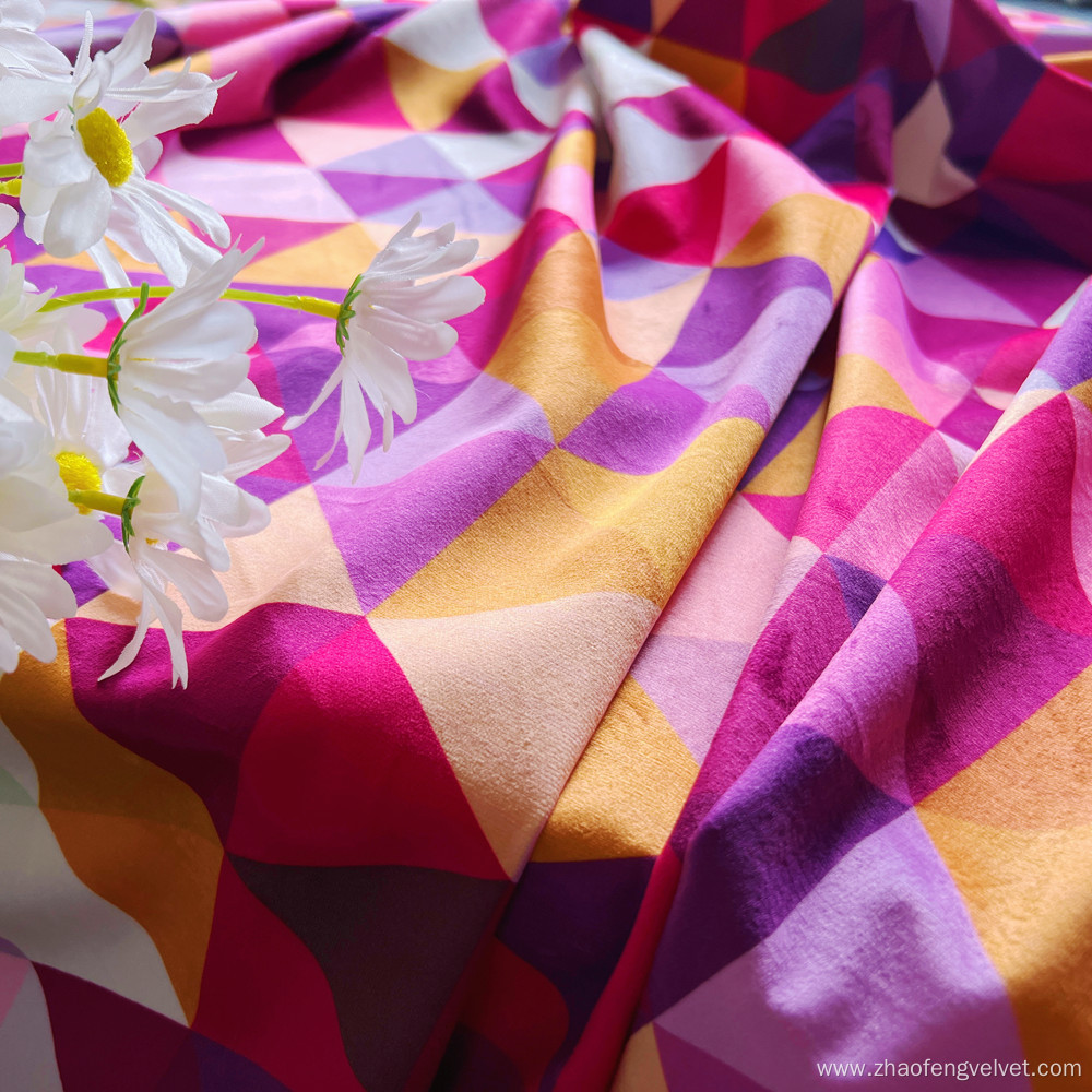 Colorful Printing Velvet Fabric