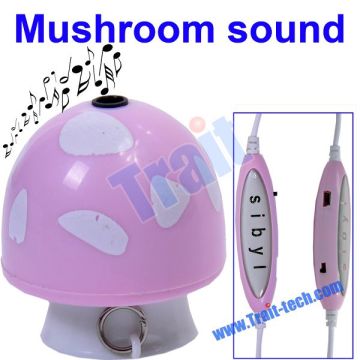 Pink Digital Mini Mushroom Sound Speaker for iPhone iPod Mp3 Mp4 Mobilephone