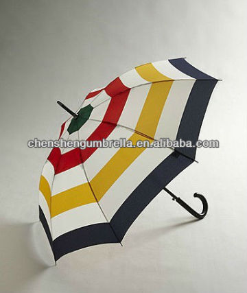 crook plastic handle stripe umbrella