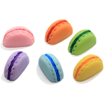 100pc 3D Half Macaron Candy Dolls Süßer Zucker Künstliches Essen Miniatur Puppenhaus Ornament Dekoration Wohnkultur DIY Zubehör