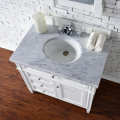 Muebles de baño clásico de lujo blanco 36 pulgadas, mueble de roble baño madera