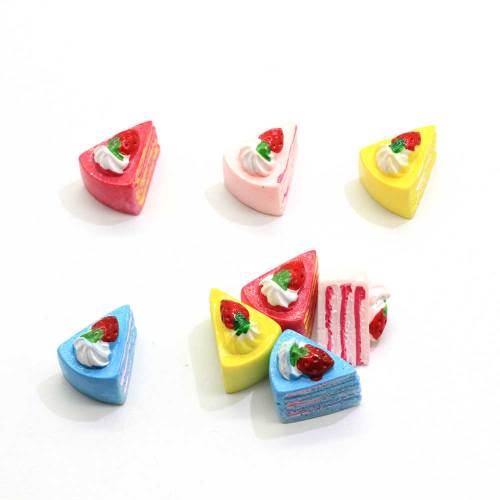 16MM Resin Dessert 3D Strawberry Cake Food Play DIY Crafts Simulation Decoration Accessories