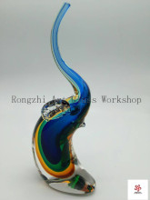 Small Elephant Glass Sculpture