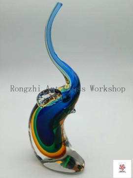 Small Elephant Glass Sculpture