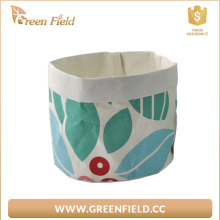 Home deco washable paper bag storage bag round bag