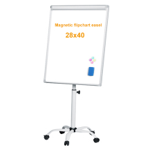Mobile Flipchart Easel White Board With Lockable Castors