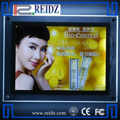 Kristal led light box display iklan dalam ruangan