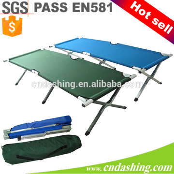Military folding portable camping bed, army sleeping bed metal frame folding camping bed