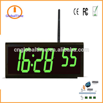 GlobalTime 4 digital 4" Green Network time protocol wifi wall clock