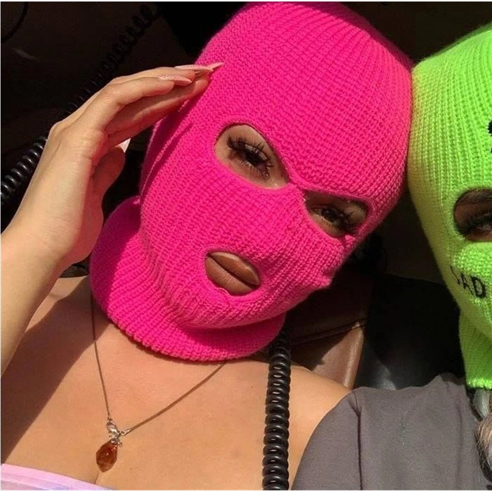 Winter Hot Style Thermal Three Hole Wool Knitted Hat Mask