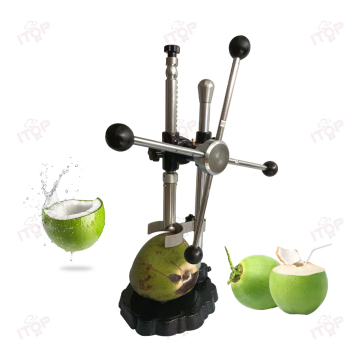Commercial Coconut Opener Tool - Four Handles Vertical Coconut Opening Machine