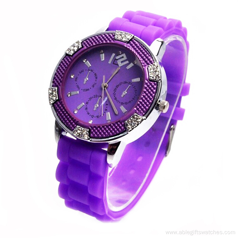 Luxury Girls Fashion Silicone Strap Wristwatch