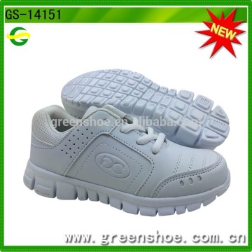 Hot selling white children school shoes