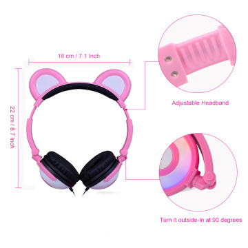 Christmas gifts led light kids wireless headphones