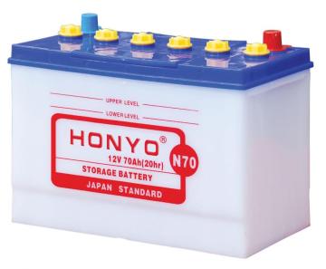 N70 Dry Charged Car Batteries 12V 70Ah