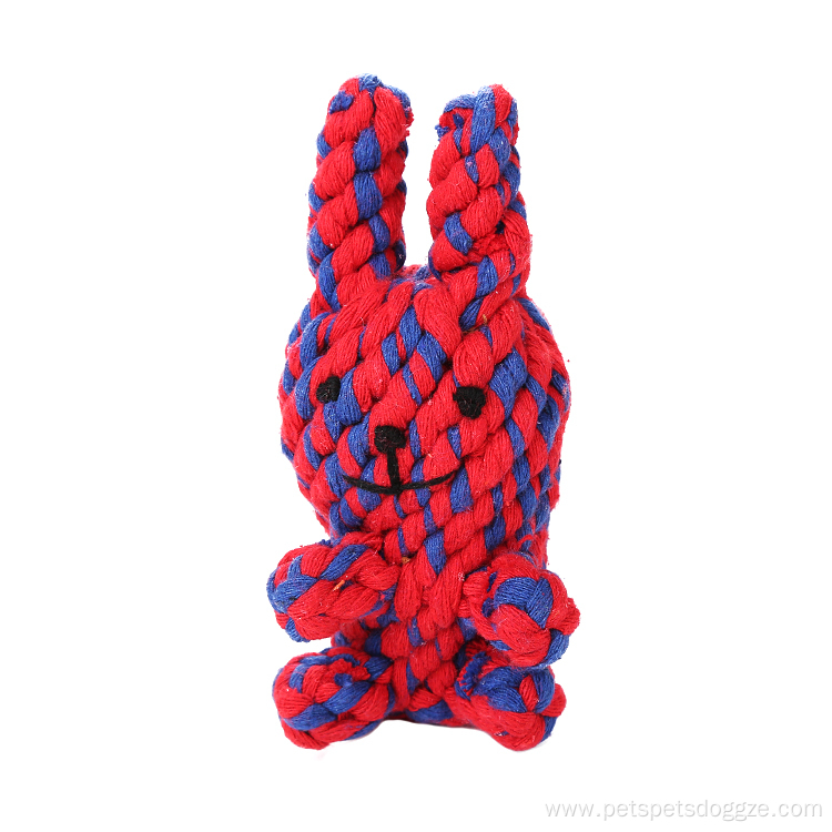 Cotton Rope Chew Toys Tight Animal Rabbit Shape