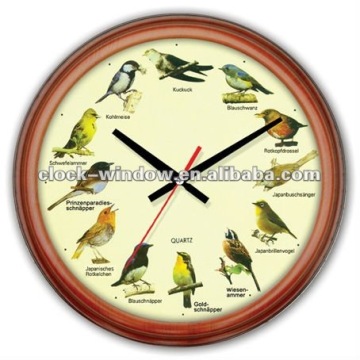 16" Bird Singing Wall Clock