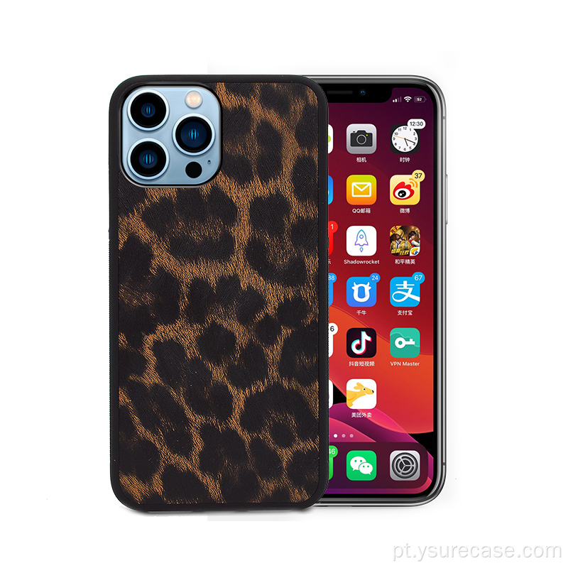 Estilo de alta qualidade estampa de leopardo para iPhone 13