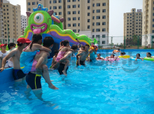 lake inflatable water slide water park equipment supplier