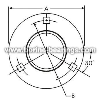 3-bullone foro tondo orientabili flange di montaggio